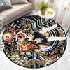 Retro Style Round Dragon Pattern Carpet Living Room Cradle Non-slip Floor Mat Home Rugs For Bedroom Decoration