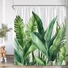 Tropical Leaves Monstera Shower Curtain Jungle Forest Green Leaf Plants Greenery Bathroom Decorations Nordic Modern Bath Curtain