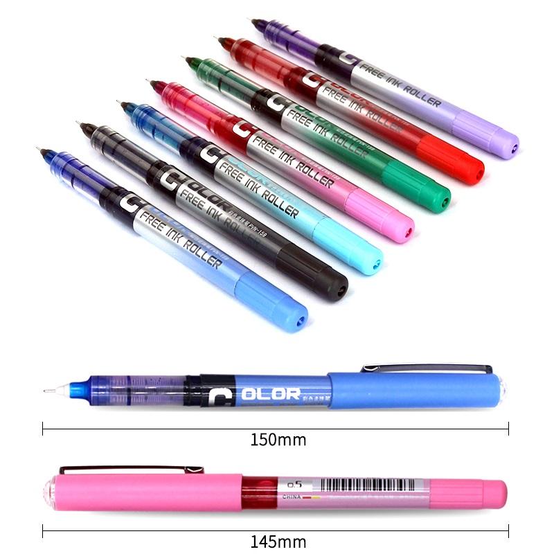 PenLab 1pcs Free Ink Color Gel Pen Set Super Liquid 0.38mm Extra Fine Roller Ball Pens for Daily Writing Office School