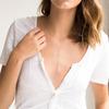European-American 18K Gold Plated Y-Shaped Vertical Bar Necklace for Women