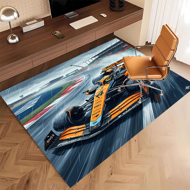 1pc M-McLaren logo Print Area Rug - Soft, Washable Non-Slip Indoor Mat, Living Room, Home Office Decorative Rug,Office Decorative
