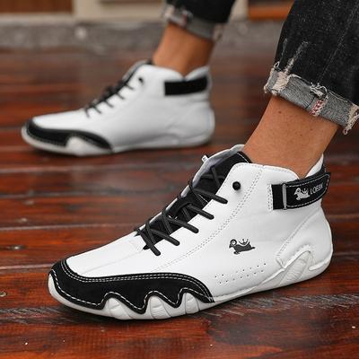 Men's High Top Sneaker Fashion Designer Casual Loafers Flat Bottomed Lightweight Original Sneaker Luxury Motorcycle Boots