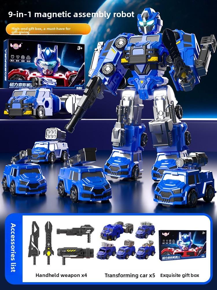 Childrens Magnetic Car Robot Toy With Assembly And Developmental Features For Boys And Girls