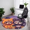 1pc Pumpkin Bear Office Round Area Rug, Under Office Chairs Bedroom Living Room Home Decor, Room Deco, Available in Various Sizes