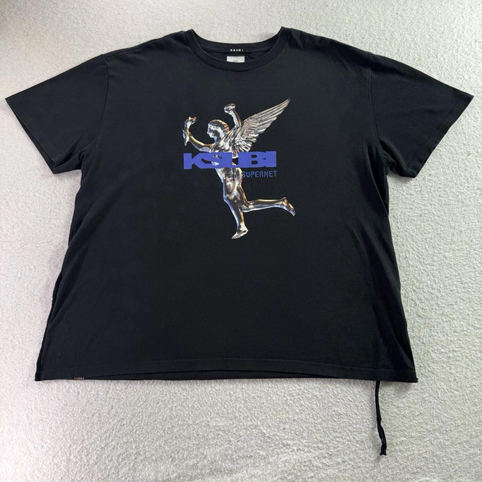 

Ksubi Rolls Biggie T-Shirt Jet Black Streetwear S/S Double Sided EUC L