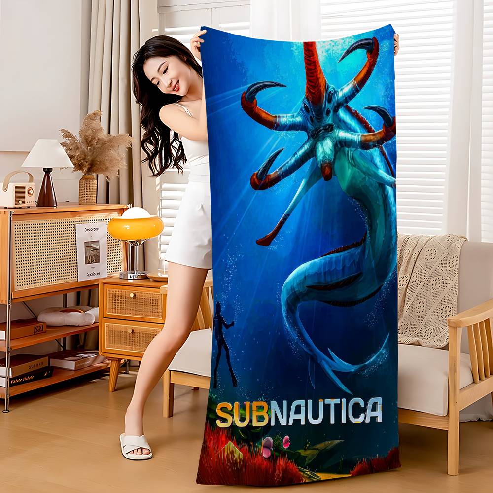 S-Subnauticas Game Cover Microfiber Beach Towel Absorbent Quick dry Soft Yoga Swimming Resort Mountain Climbing Towel