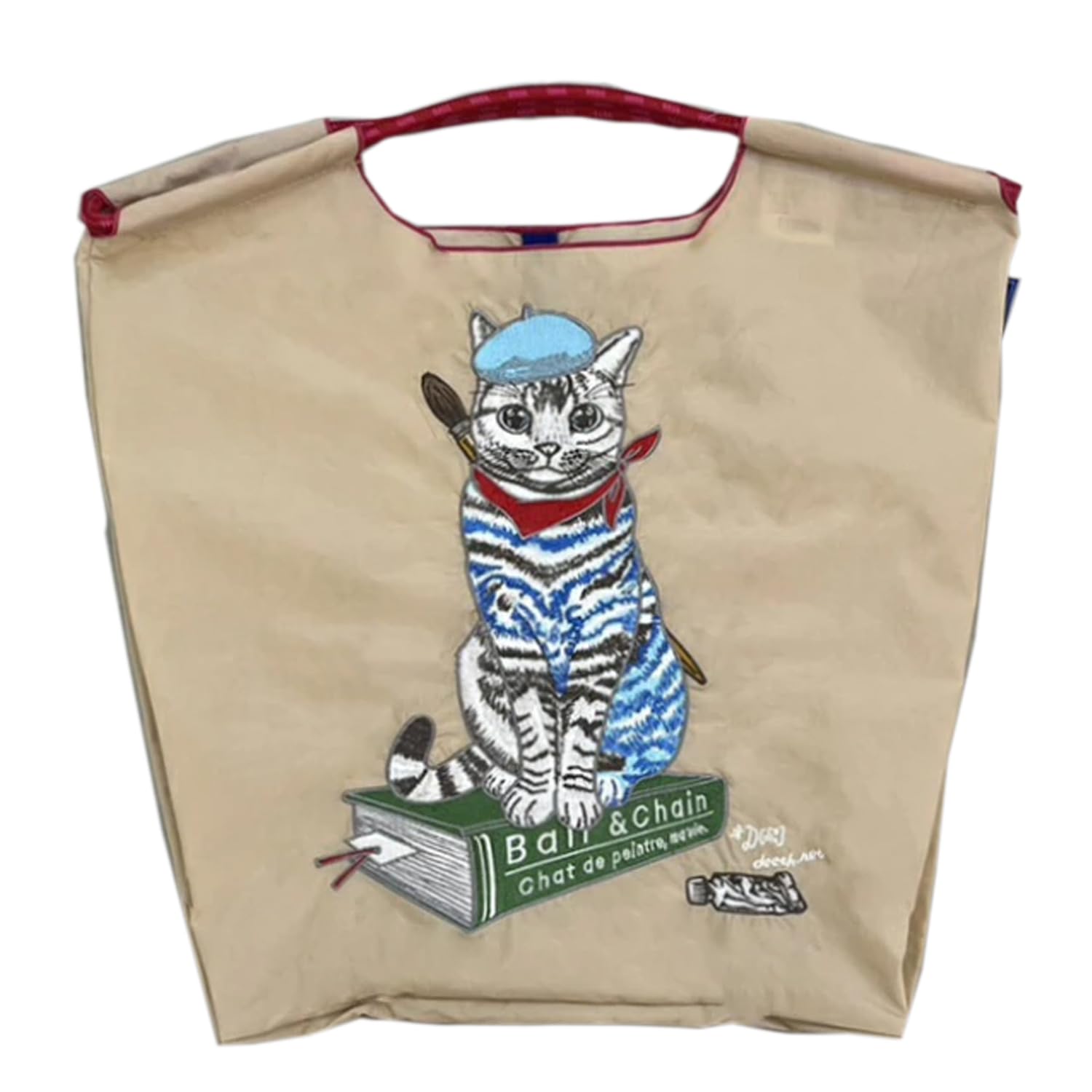 

Authentic Ball and Chain L Size Cat Beige Shopping Bag Eco Bag 313109 [Ball & Chain] P.CAT (L, BEIGE) бежевый