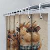 Watercolor Guinea Pigs Shower Curtain Cute Animal Home Decor For Bathroom 72 X 84 Inches Printed Fabric Waterproof Bath Mat Cove