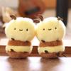 Cute Bee Plush Keychain Backpack Charm Soft Stuffed Animal Toy With Pp Cotton Fill Mini Gift For Kids