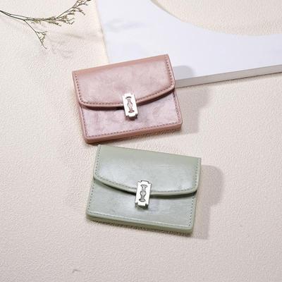 Portofel clasic multicolor cu închizătoare pentru doamne, designer coreean 2025