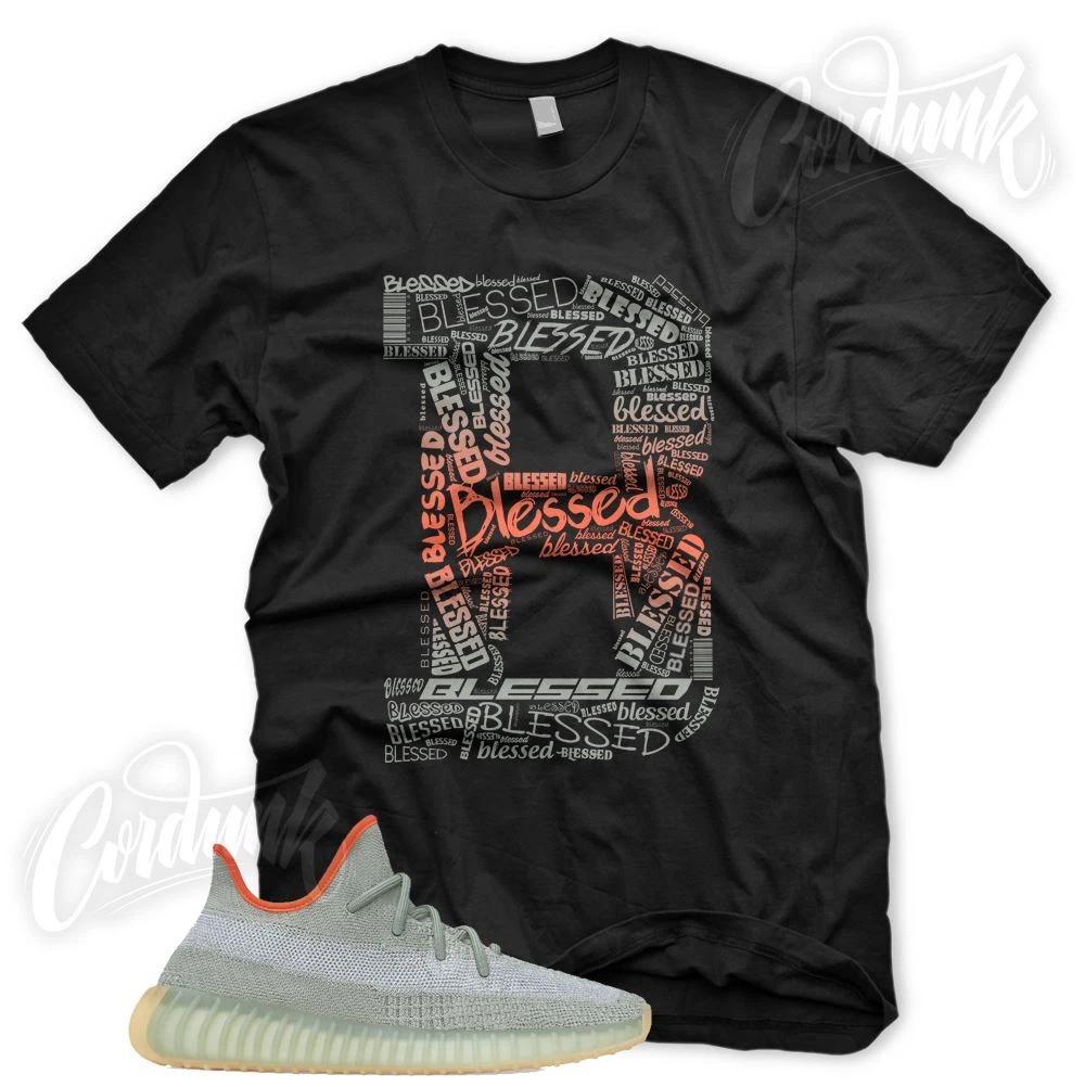 Black B BLESSED Sneaker T Shirt for YZ 350 Boost Desert Sage V2 2XL