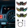 Car Decorative Solar LED Warning Light Light Sensor Rechargeable Warning Light Evil Eye Car Light