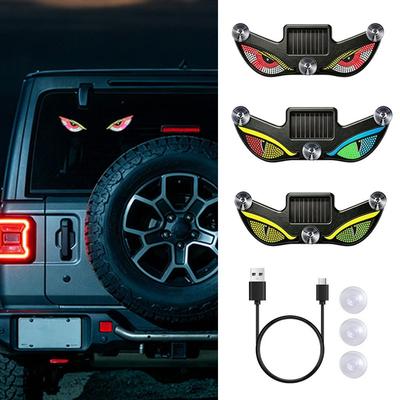 Luz de Advertencia LED Solar Decorativa para Coche Sensor de Luz Luz de Advertencia Recargable Ojo Maligno Luz para Coche