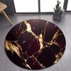 Luxurious Marble Colour White Gold Round Carpet Rug for Bedroom Living Room Decoration,pet Decor Floor Mat