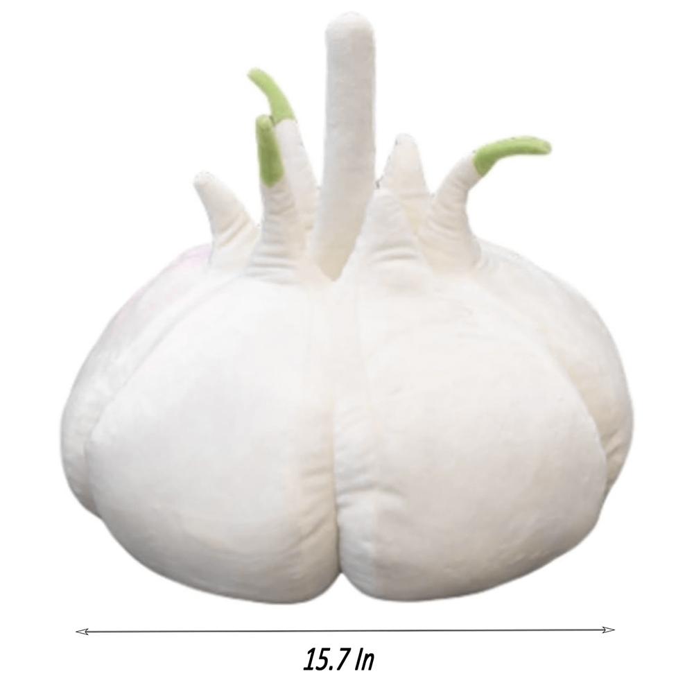 Garlic Plush Pillow, 15.7 Inch Garlic Plush Toy, Vegetable Stuffed Pillow For Home Living Room Bedroom Decor, Soft Pillow Toy For Boys Girls Kids