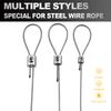 10pcs For 2mm Wire Rope Clamp  Copper Suspension Clips Single Hole Retainer Clip Adjustable Screw Fixing Hardware Accessories