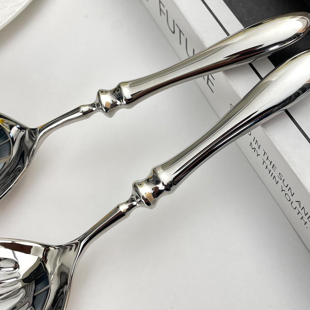 304 Stainless Steel Tableware Shell Spoons with High-end Gourd-handled for Household Hotel Serving Cafeteria Shares Soup Spoon