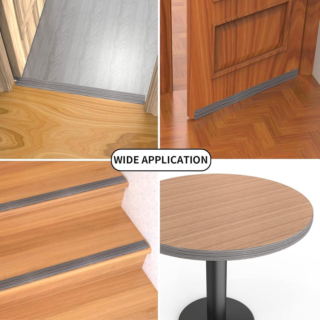 1Pc Self - Adhesive Floor Edge Strip - Threshold Gap Transition & Seam Crimp Strip, for Mounting & Separation