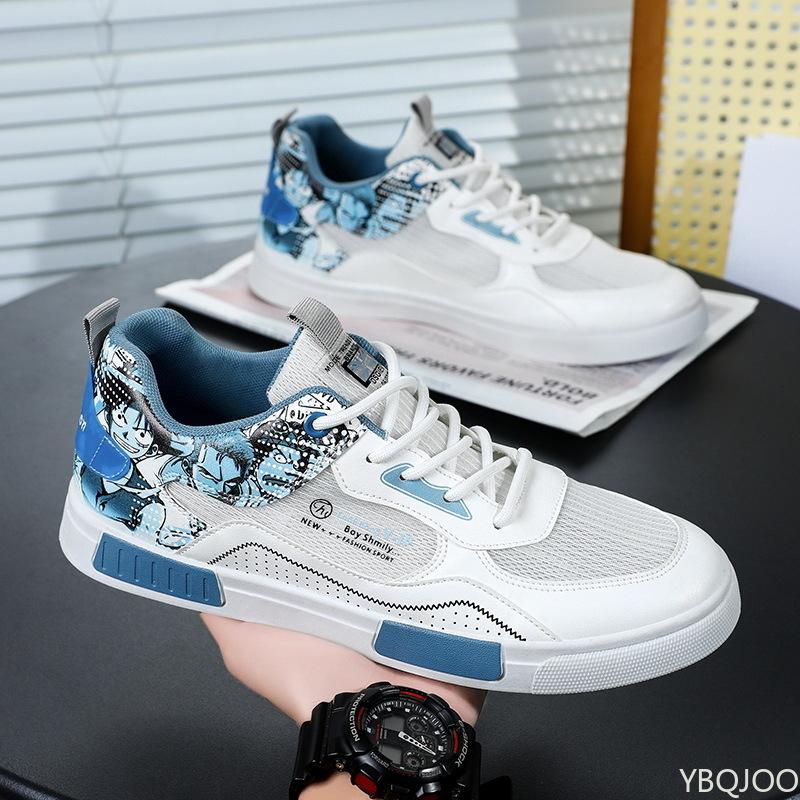 

Trendy Street Men s Vulcanized Shoes 2026 Spring New Breathable Casual Thick Soled Casual Sports Shoes Zapatos Hombre Sneakers 39 синий