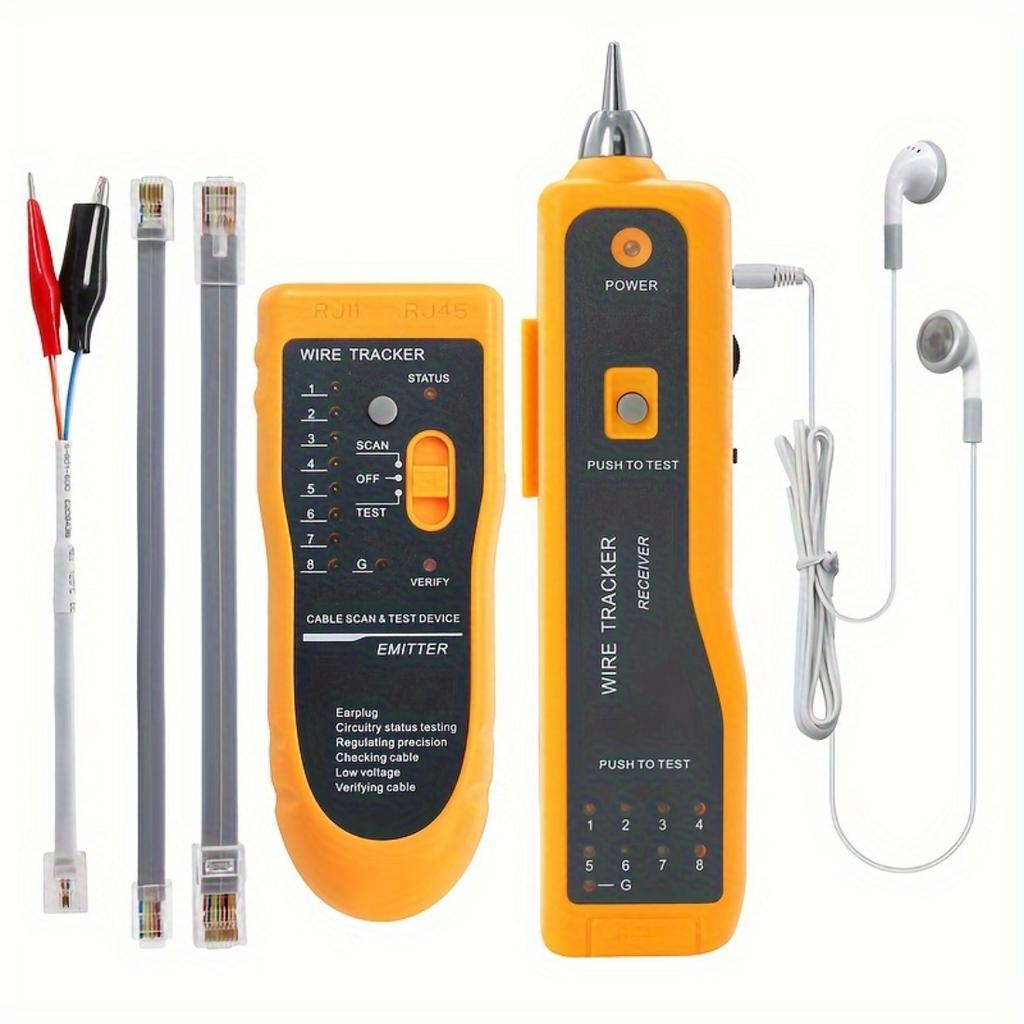 Professional LAN Network Cable Tester, Supports Cat5 Cat6 RJ45 Ethernet Wire And RJ11 Telephone Line Detection Tracking Repair Tool