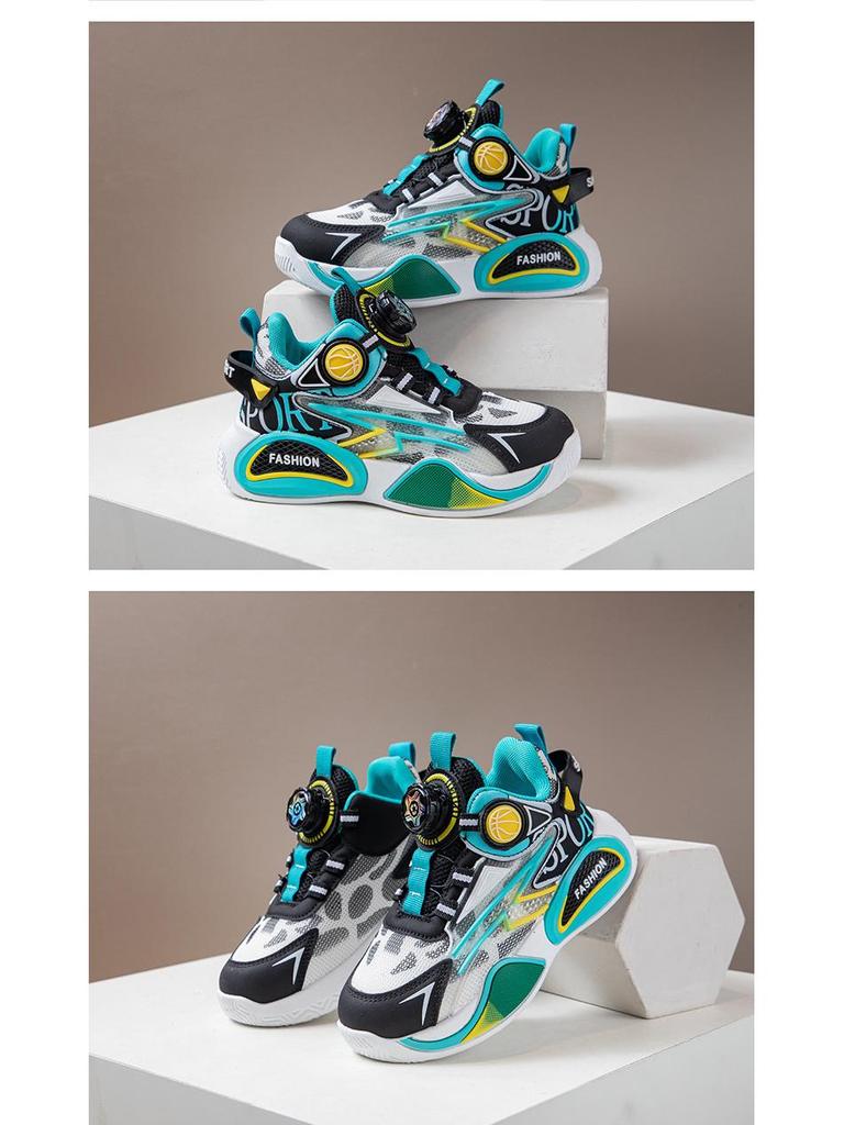 2025 Autumn/Winter Kids' Basketball & Running Shoes - Soft Sole, Breathable, Casual Sneakers for Boys & Girls