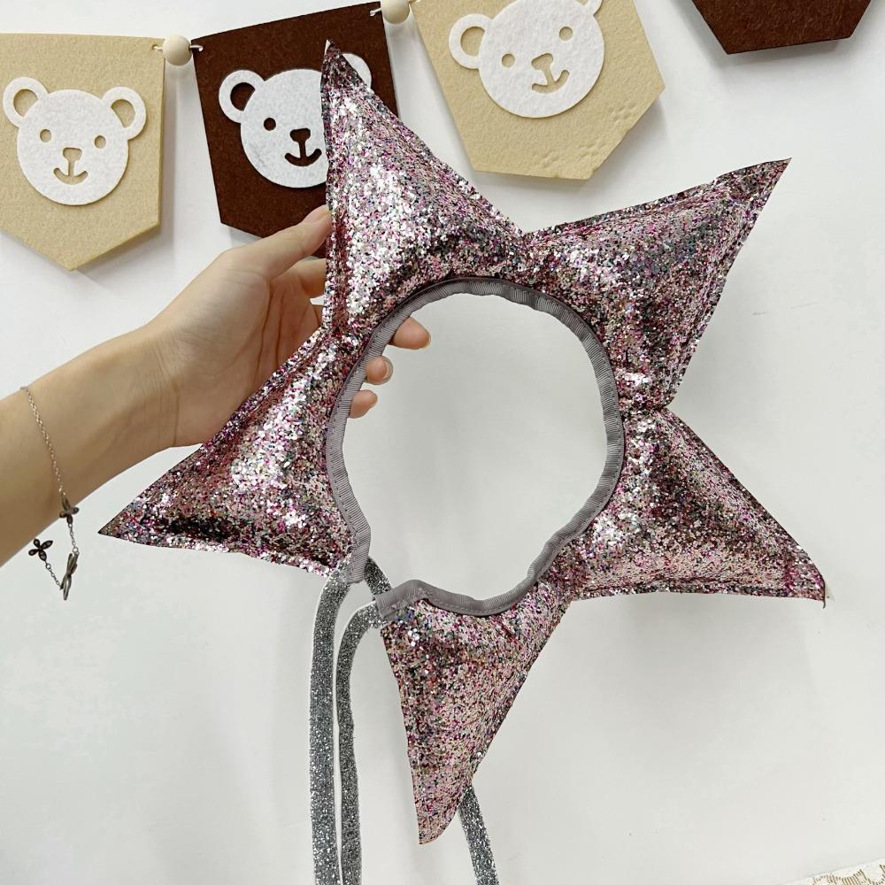 Elegant Star Headband Photography Props Adjustable Soft Party Accessories Sparkling Children Size Star Shows Props