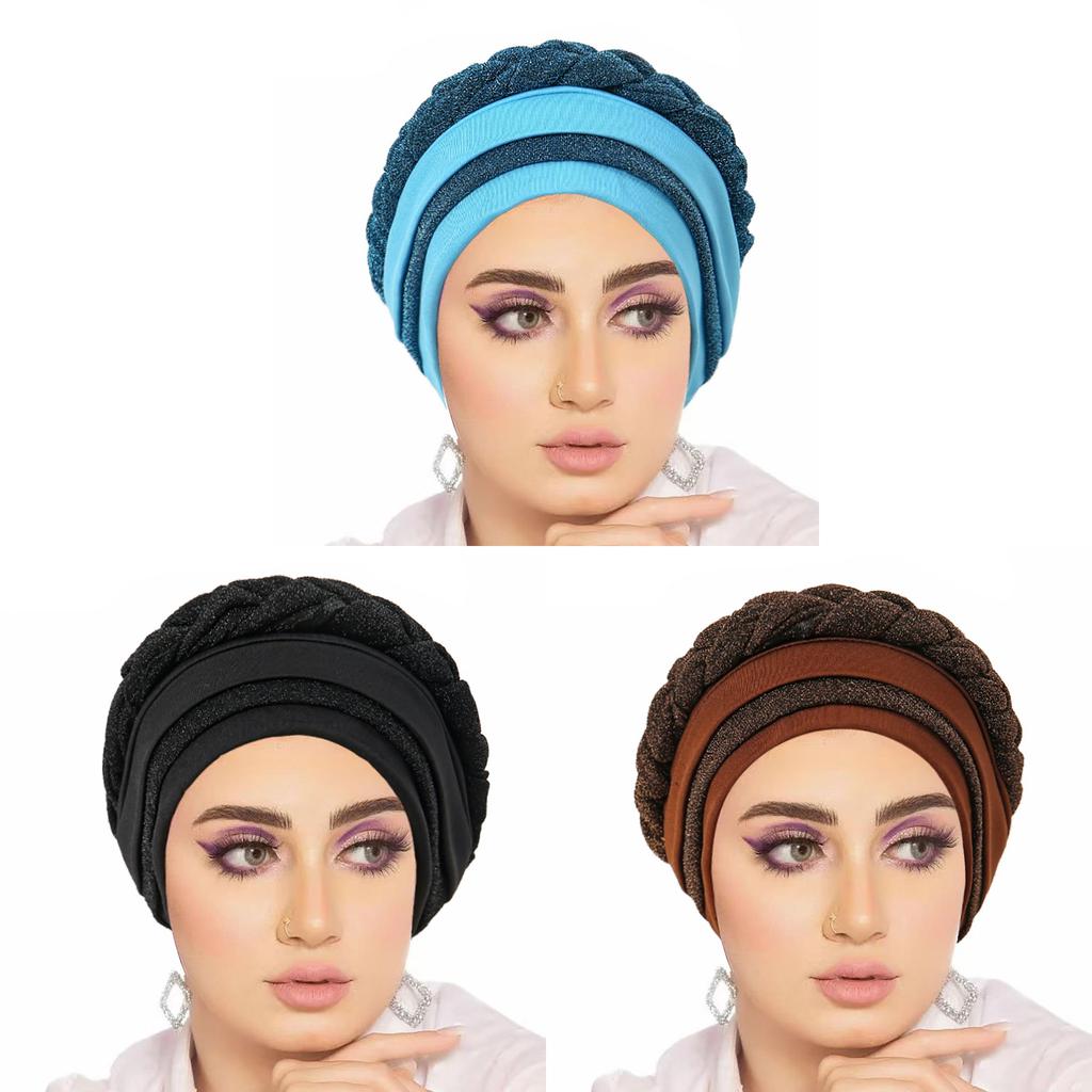 Polyester Kopftuch mit hellem Seidenzopf für Männer und Frauen