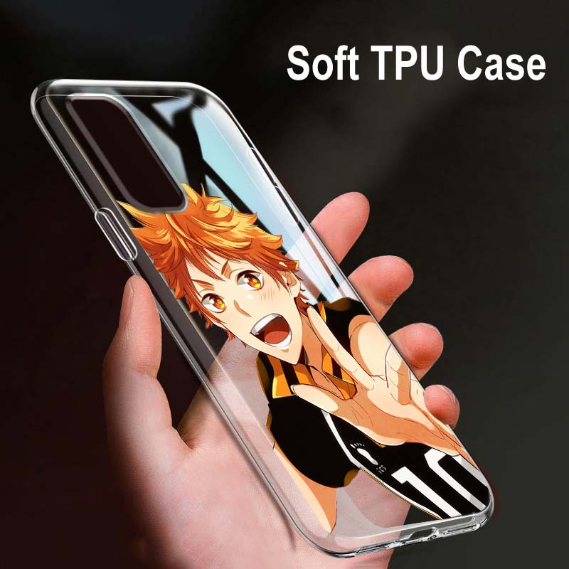 Haikyuu Hinata Attacks Anime For OPPO Reno7 SE 6 5 Z F 4G 5G Find X2 X3 Neo Lite Pro Plus Transparent Soft Phone Case Coque