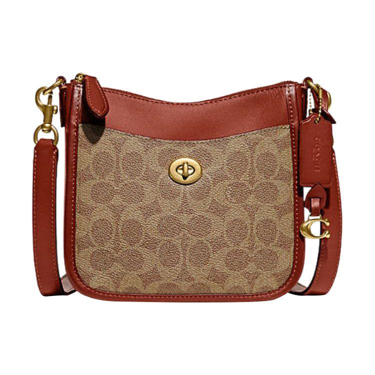 

Coach Top Zip Closure Exterior Lock Bag Faux Leather Crossbody Bag Small Women crossbody bag Brown Rust CC391-B4NQ4 Basic Set (Bag+Dust Bag)