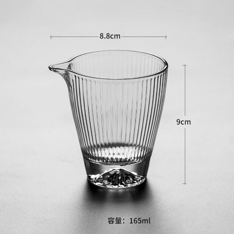 

Chinese Style Glass Tea Cup Household Thickened Transparent Heat Resistant Kung Fu Tea Set Chahai Drinkware Accessories 2025 New 165ML