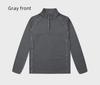 Men's Quick-Dry Breathable Long-Sleeve Fitness Shirt with Zipper Collar