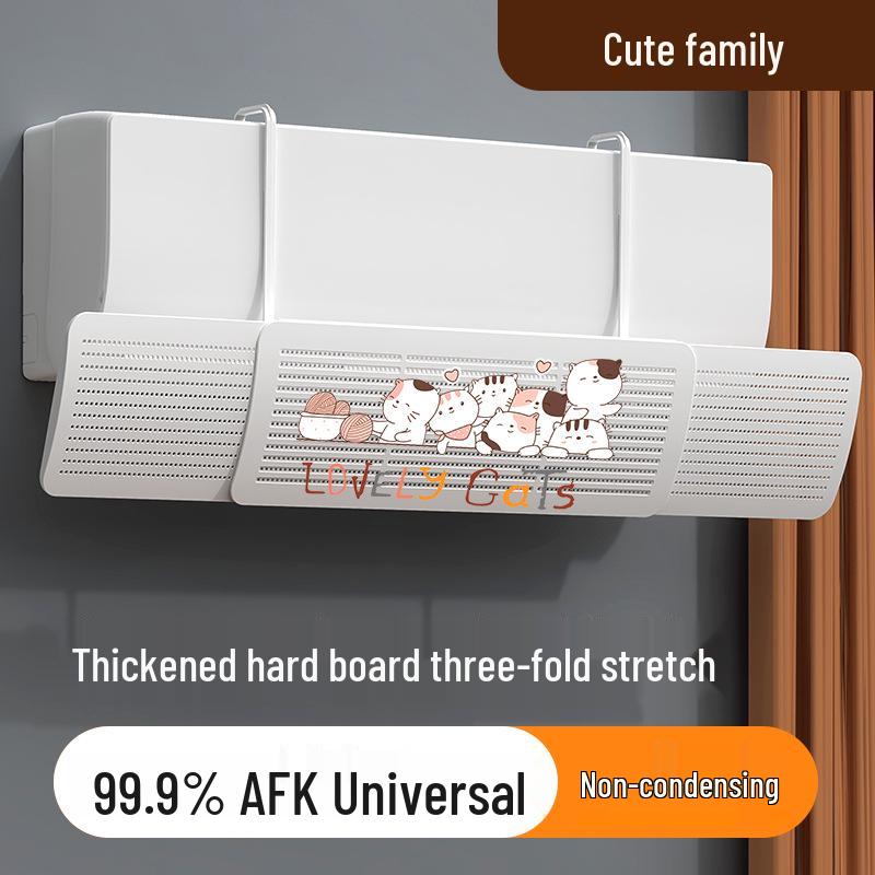 Type A XL Three-in-One Retractable Air Conditioner Deflector - Thickened, Windproof Cover, No Installation Required.