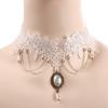 Vintage Retro Women Bride Lace Statement Short Jewelry Choker Collar Bridal Necklace