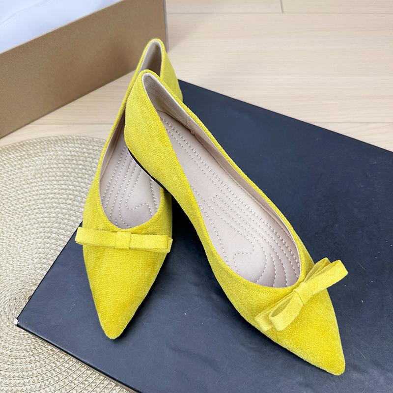 Fashion Flat Shoes for Women Spring Autumn 2025 New Shallow Mouth Butterfly Bow Plus Size Women's Shoes 42 43 44 Loafers Zapatos Mujer