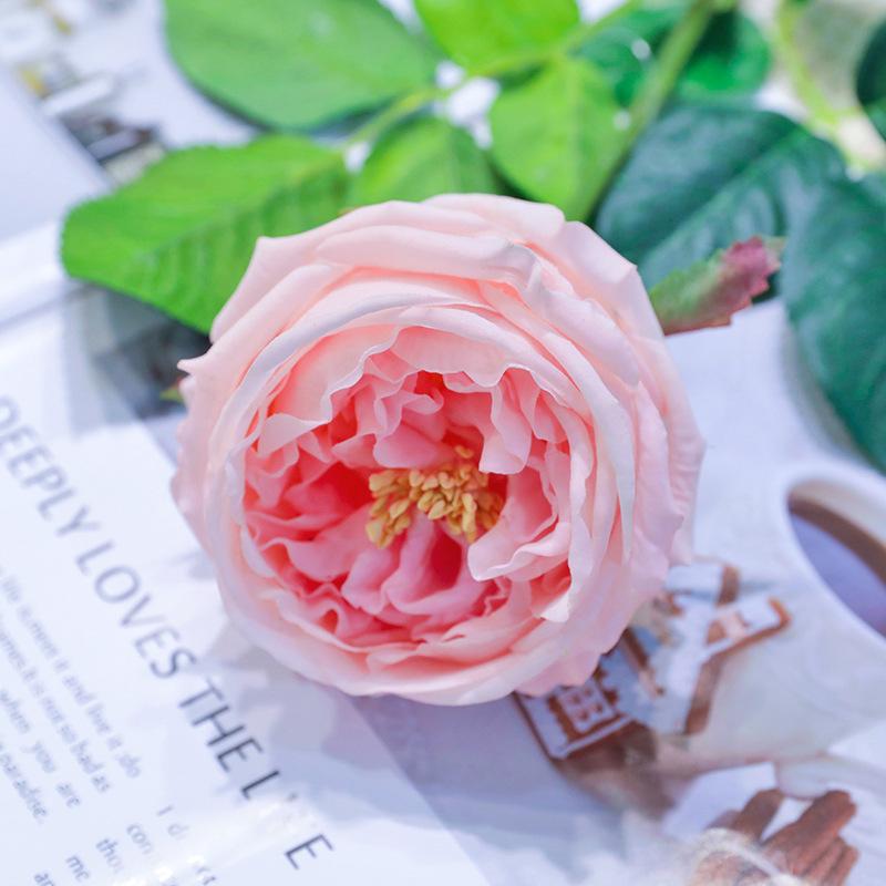 45cm Artificial Flower Austin Rose Moisturizing Interior Home Decoration Living Room Bedroom Wedding Flower Ornament