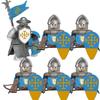 MOC Medieval Lion King Castle Knight Building Blocks Figure Accessories War Horse Cavalry Warrior Crusaders Toy Gift Bricks N029