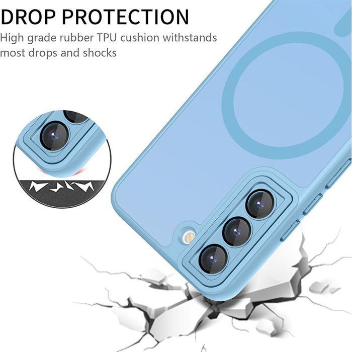 Coque Magnétique - BOOLING - Samsung Galaxy A17 4G/5G - avec Protection Caméra - Bleu - 2 Vitres