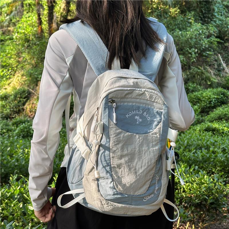 Large Capacity Mountaineering Bag Lightweight Sports Hiking Bag Women'S Tide Backpack Student Schoolbag