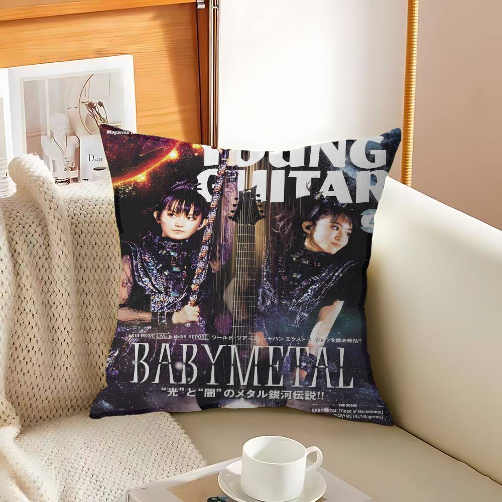Music Star B-Babymetal Pop Group Cushion Cover Inches Farmhouse Decor Home Throw Pillow Covers For Couch Decorations