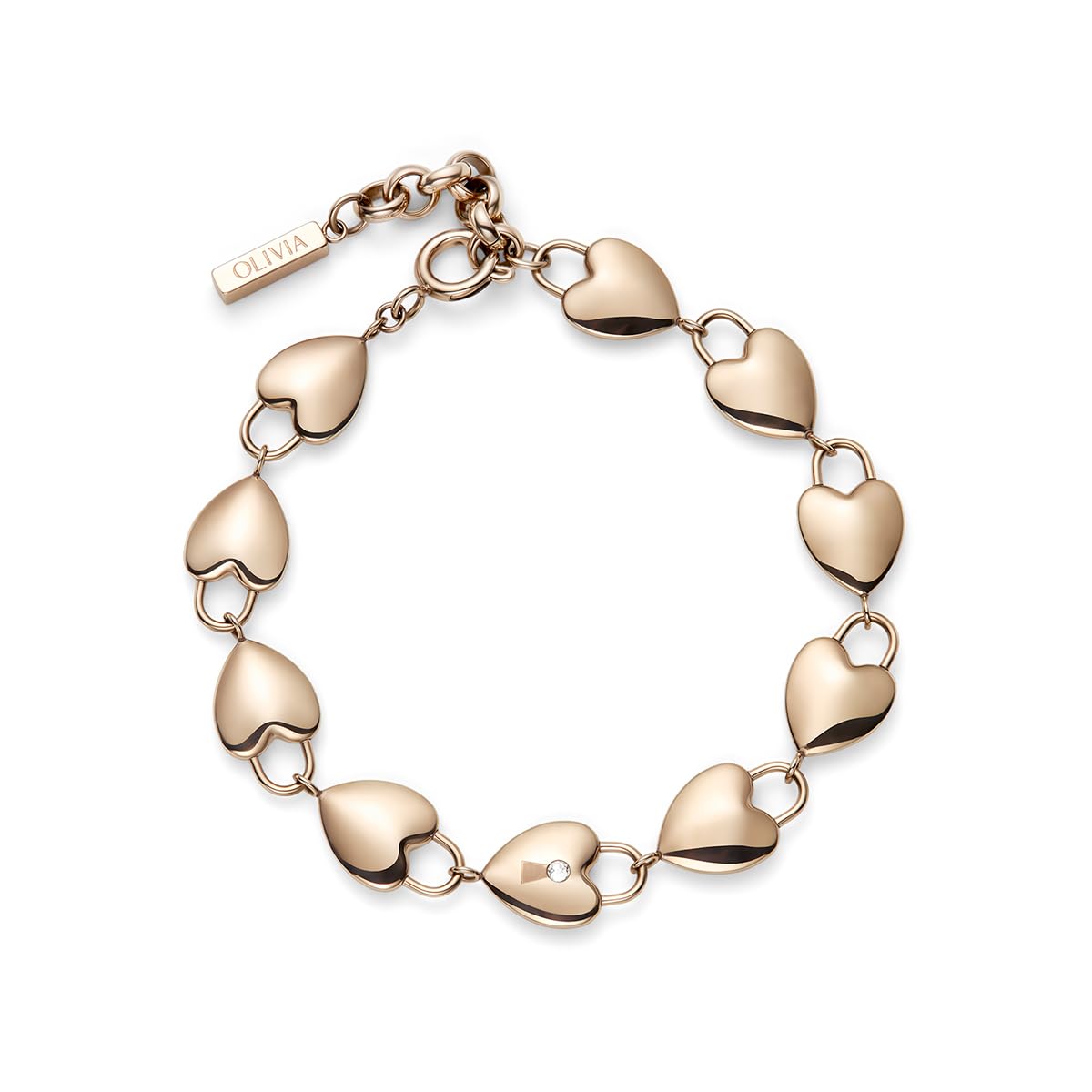 

Authorized Dealer Olivia Burton Bracelet 24100266 Classic Lock Heart Rose Gold Bracelet [OLIVIA BURTON] Women s
