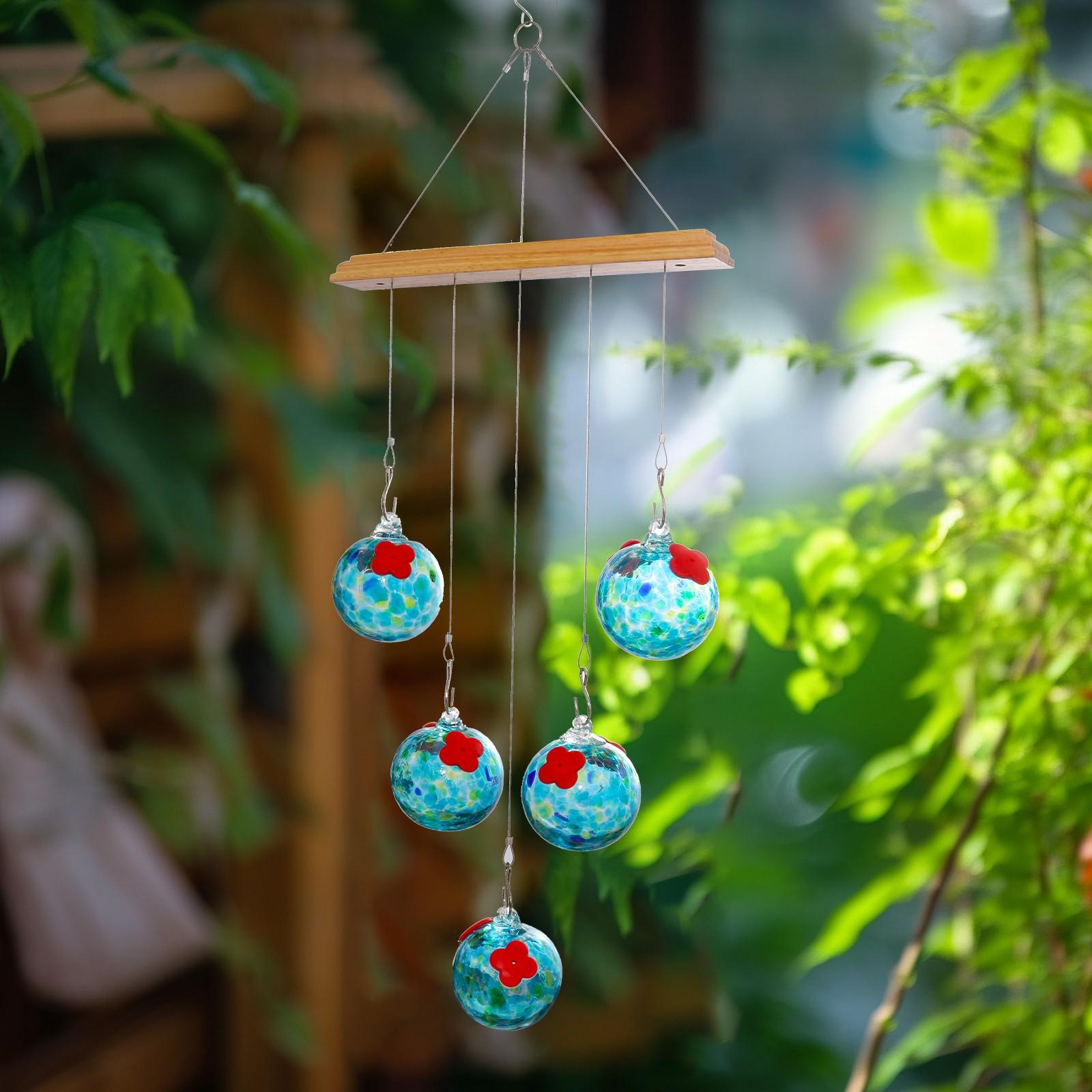 

Кормушка для колибри для подвешивания на улице с отверстием для кормления, украшение для сада, подходит для улицы One Size синий