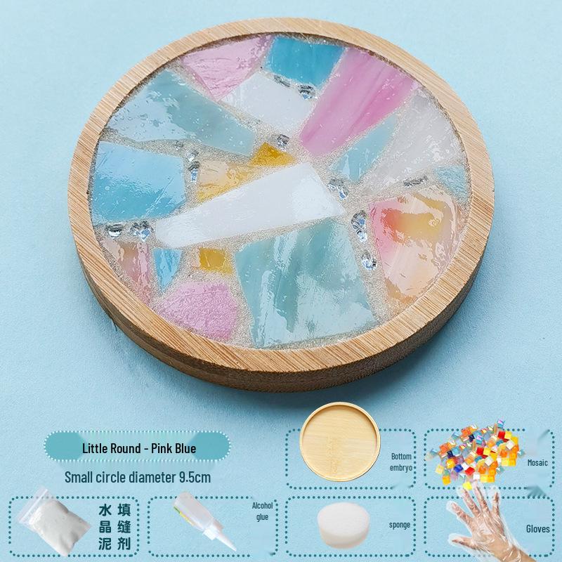 Handmade Glass Mosaic Cup Mat Pixel Puzzle DIY Kit - Educational Toy