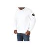 STONE ISLAND Logo Patch Pullover Sweatshirt Men Sweatshirt White 771562020-V0001