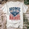 Home of the Brave Eagle Patriotic USA Flag Tee