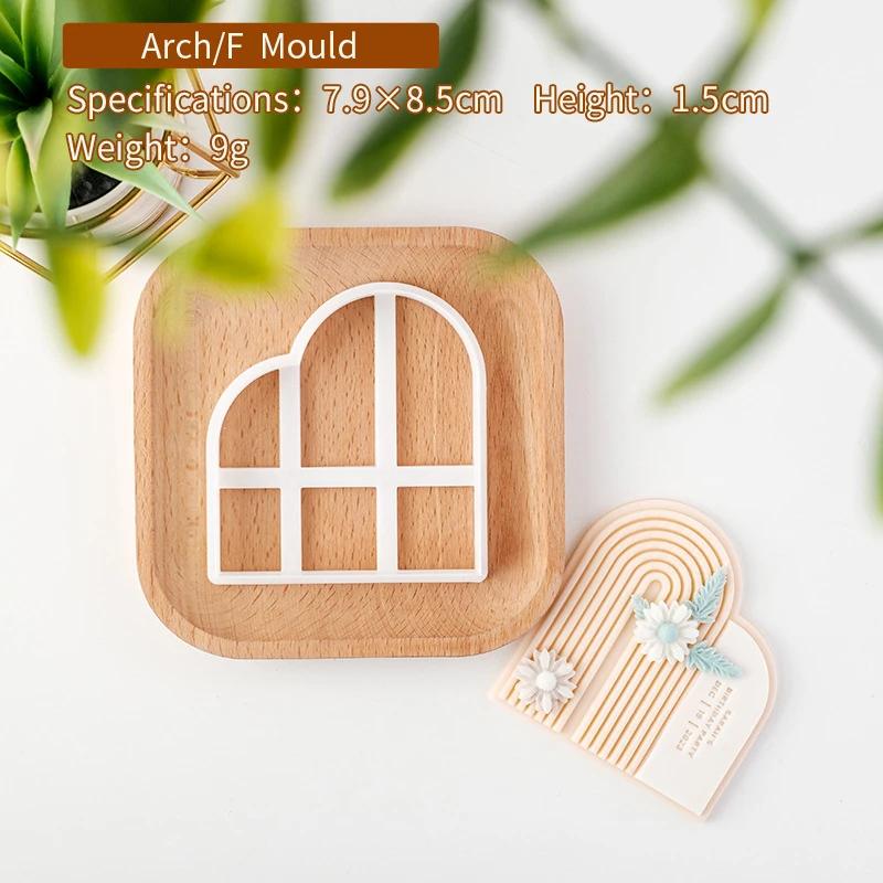 Boho Arch Rainbow Cookie Cutter Mold Bohemian Arched Cake Decorating Tool Birthday Wedding Baby Shower Biscuit Stamp for Baking