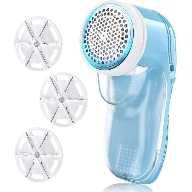 Fabric Shaver, Electric Lint Remover, Lint Shaver with 3 Replaceable Blades USB Rechargeable, Sweater Shaver, Clothes Shaver, Pilling Remover, Fabric