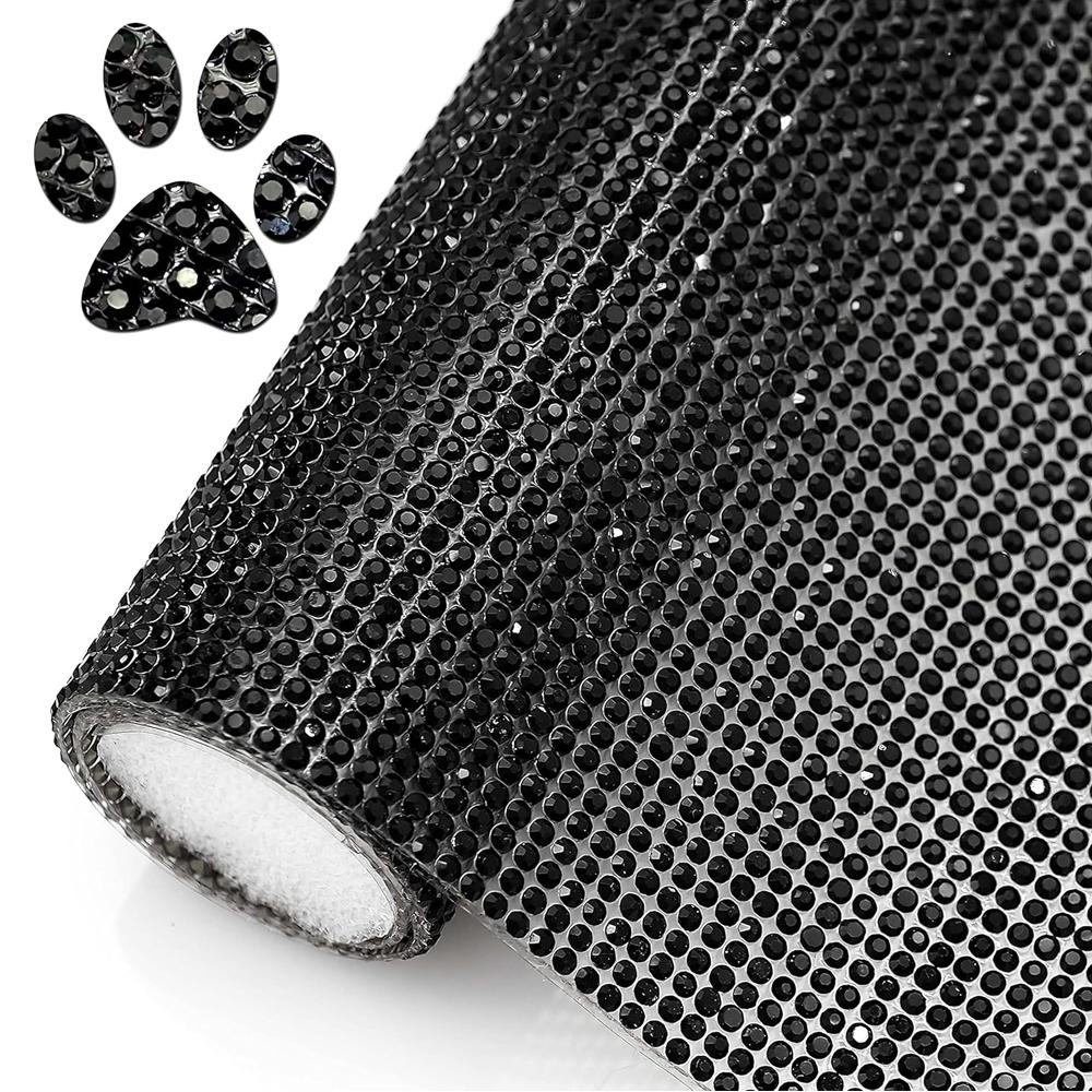Bling Rhinestone Sticker DIY Car Decoration Stickers Self-Adhesive Hotfix Glitter Crystal Gem Sheet Sticker for Car&Craft Decor
