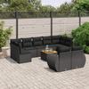 VidaXL Garden Lounge Set with Cushions 10 Pcs, Patio Sofas, Patio Furniture Set, Outdoor Furniture, Black 3225152