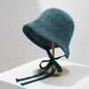Sun Protection Ribbon Fisherman Hat for Women, New Breathable Knitted Bucket Hat, Summer Sun Hat