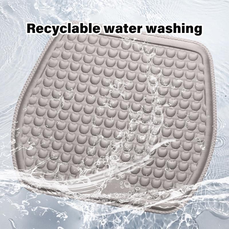 Ventilated Breathable Ice Cooling Car Seat Pad With Mesh And Spinal Support For Hot Weather Comfort Extended Driving